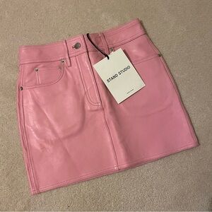 STAND STUDIO real leather mini skirt X-small size 2 NWT